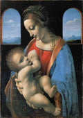 Vinci madonna and the child A4 Photo Print