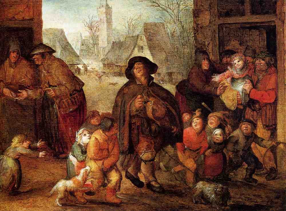 Vinckboons David The Blind Hurdy Gurdy Player A4 Photo Print