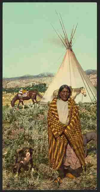 Vintage A Crow indian A4 Photo Print