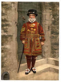 Vintage A Yoeman Of The Guard Beefeater London England A4 Photo Print