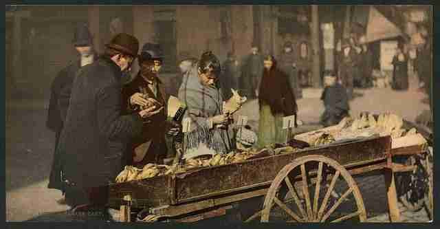 Vintage A banana cart A4 Photo Print
