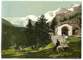 Vintage A chapel near Saas Fee Valais Alps of A4 Photo Print