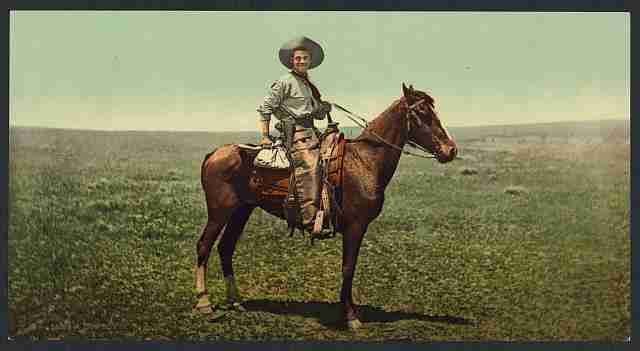 Vintage A cowboy A4 Photo Print
