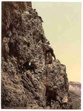 Vintage A steep climb Tyrol A4 Photo Print