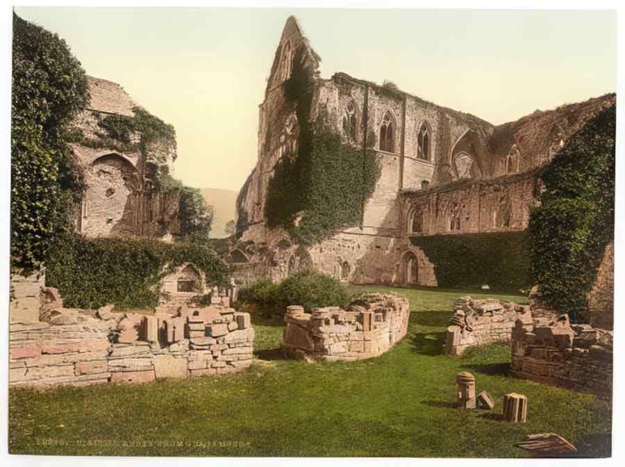 Vintage Abbey From The Guest House Tintern England A4 Photo Print