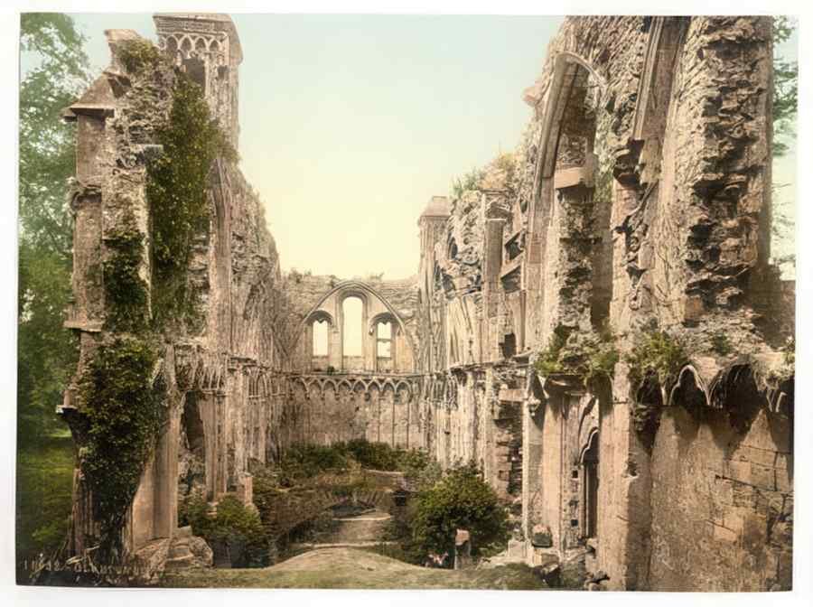 Vintage Abbey St Josephs Chapel Glastonbury England A4 Photo Print