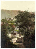 Vintage Abbey and village Tintern A4 Photo Print