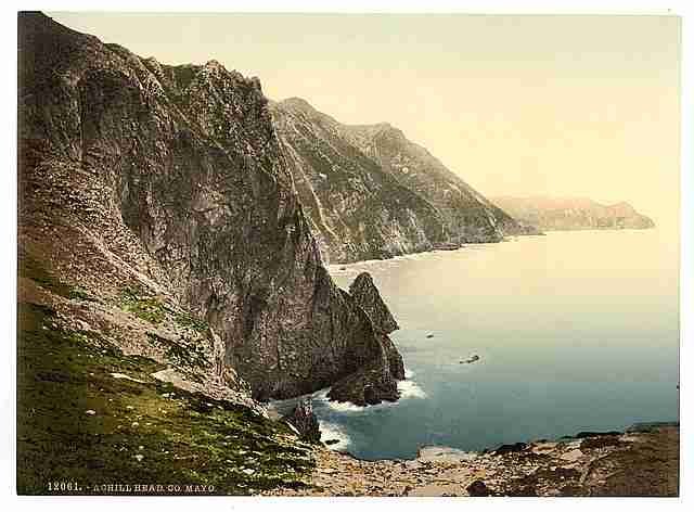 Vintage Achill Head County Mayo A4 Photo Print