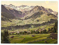 Vintage Adelboden general view Bernese Oberland A4 Photo Print