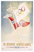 Vintage Advert 1952 Winter Olympic Games Oslo A4 Photo Print