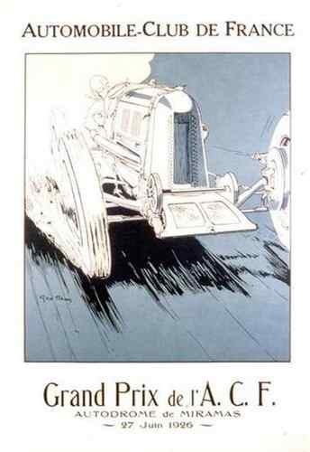 Vintage Advert ACF Grand Prix 1926 A4 Photo Print