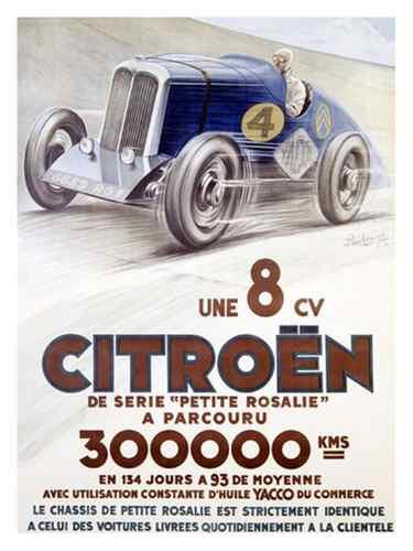 Vintage Advert Citroen Une 8 CV A4 Photo Print
