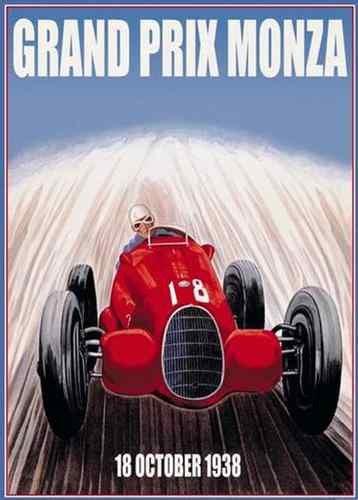Vintage Advert Grand Prix Monza 1938 A4 Photo Print