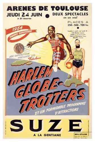 Vintage Advert Harlem Globetrotters Tour 1954 A4 Photo Print
