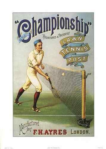 Vintage Advert Lawn Tennis Post London A4 Photo Print