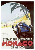 Vintage Advert Monaco Grand Prix 1933 A4 Photo Print