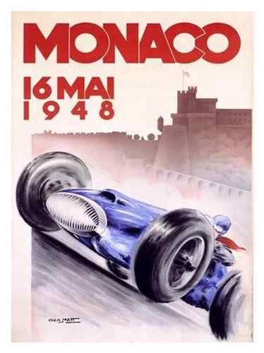 Vintage Advert Monaco Grand Prix 1948 A4 Photo Print