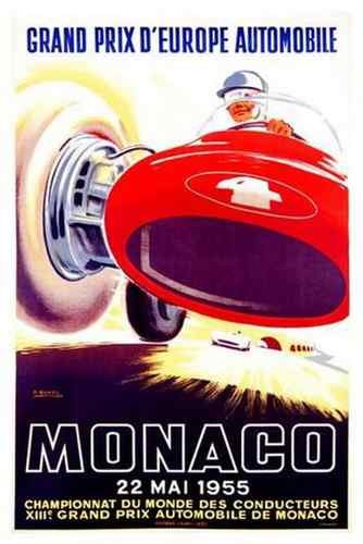 Vintage Advert Monaco Grand Prix 1955 A4 Photo Print