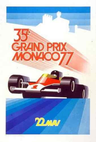 Vintage Advert Monaco Grand Prix 1977 A4 Photo Print