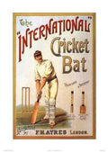 Vintage Advert The International Cricket Bat A4 Photo Print