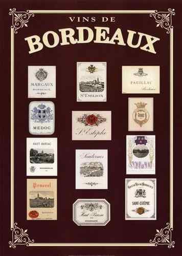 Vintage Advert Vins de Bordeaux A4 Photo Print
