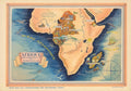 Vintage Africa Map Vintage Retro Advert Poster
