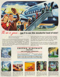 Vintage Aircraft Travel 1950s Vintage Retro Advert Poster