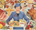 Vintage Airline Meal 1950s Vintage Retro Advert Poster