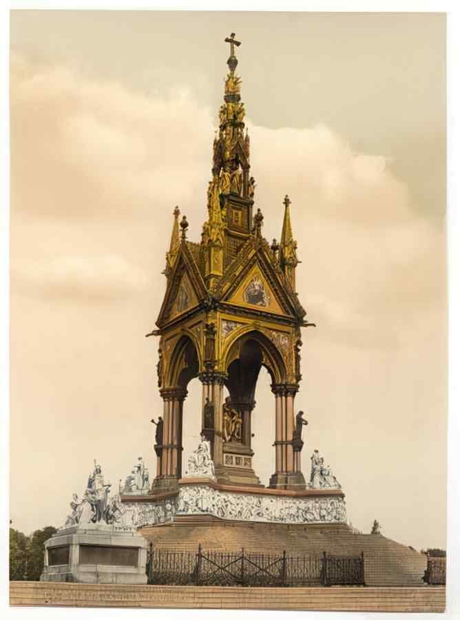 Vintage Albert Monument London England A4 Photo Print