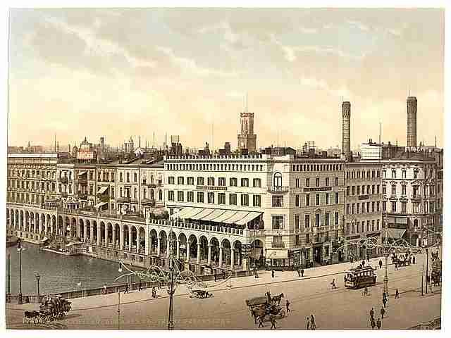 Vintage Alster Arcade Petersburg Hamburg A4 Photo Print