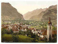 Vintage Altdorf general view Lake Lucerne A4 Photo Print