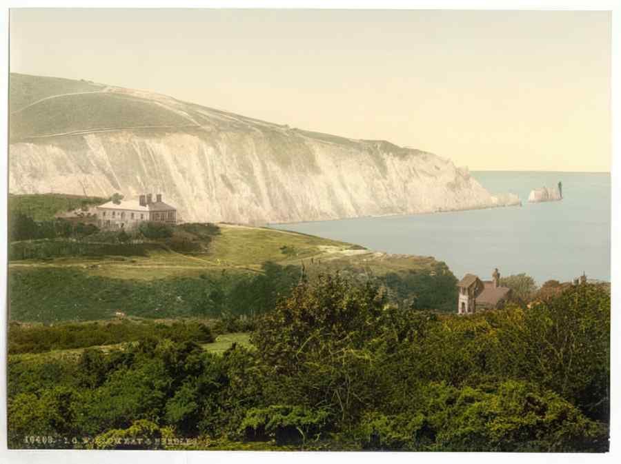 Vintage Alum Bay And The Needles Isle Of Wight England A4 Photo Print