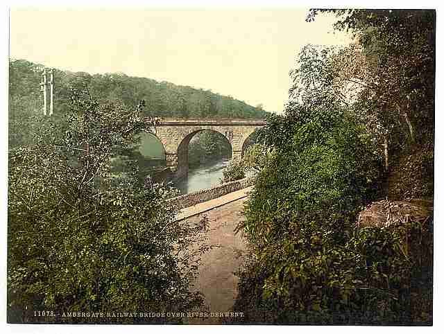 Vintage Ambergate railway bridge Derbyshire A4 Photo Print
