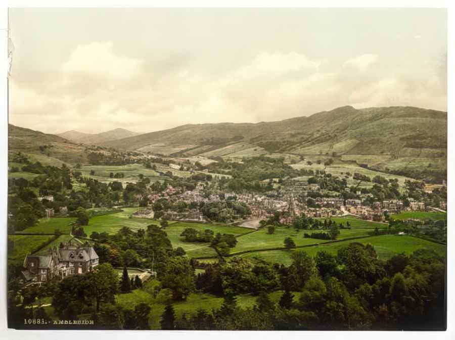 Vintage Ambleside Lake District England A4 Photo Print