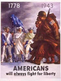 Vintage America WWII Poster A4 Photo Print