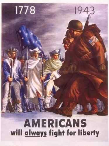 Vintage America WWII Poster A4 Photo Print