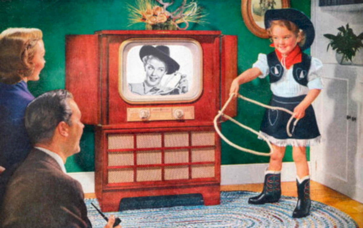 Vintage Americana Television 1950s Vintage Retro Advert Poster
