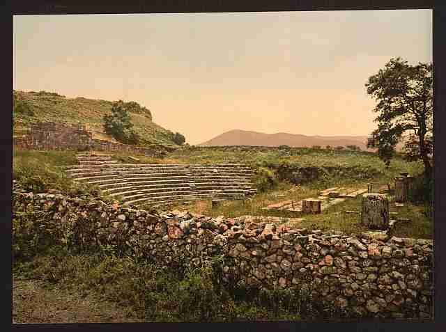 Vintage Amphitheatre of Tusculum Rome A4 Photo Print