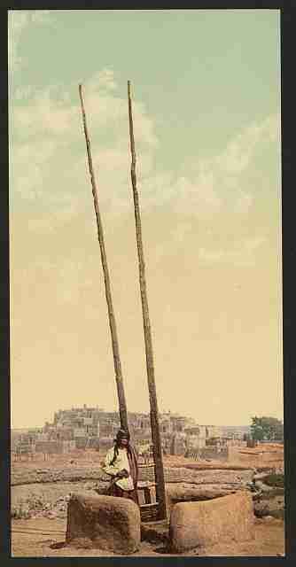 Vintage An Estufa Pueblo of Taos NM A4 Photo Print