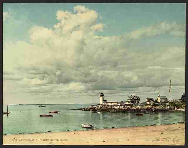 Vintage Annisquam Light Gloucester Mass A4 Photo Print