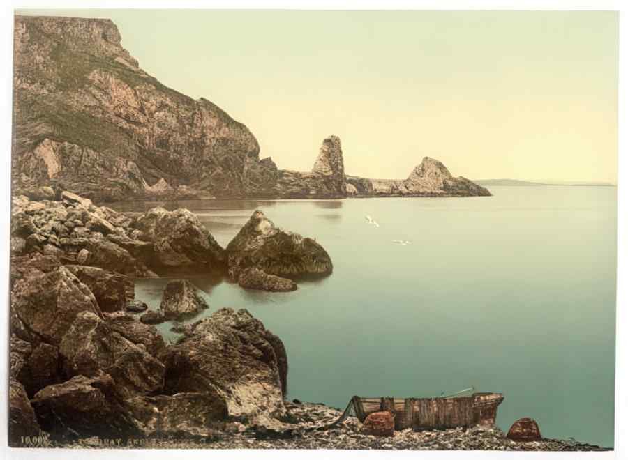Vintage Ansteys Cove Torquay England A4 Photo Print