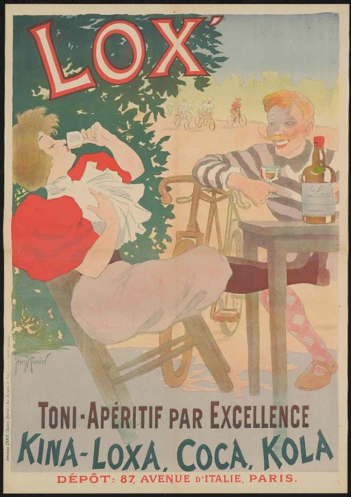 Vintage Aperitif Paris Vintage Retro Advert Poster