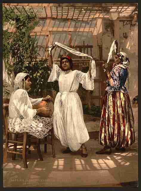 Vintage Arab dancing girls Algiers A4 Photo Print