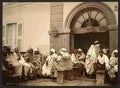 Vintage Arabs at a cafe Algiers A4 Photo Print