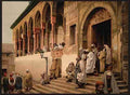 Vintage Arabs leaving mosque Tunis A4 Photo Print