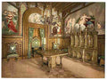Vintage Arbeitszimmer Neuschwanstein Castle Upper Bavaria A4 Photo Print