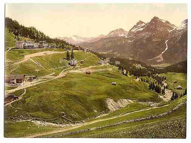 Vintage Arosa general view I Grisons A4 Photo Print