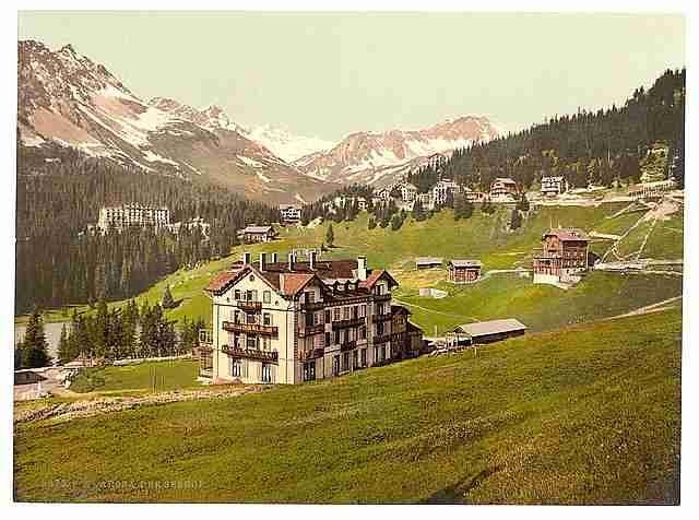 Vintage Arosa the Seehof Grisons A4 Photo Print