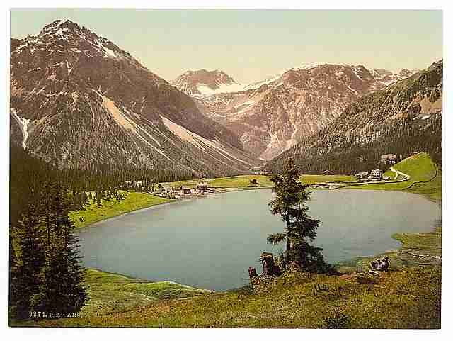 Vintage Arosa the Upper Lake Grisons A4 Photo Print