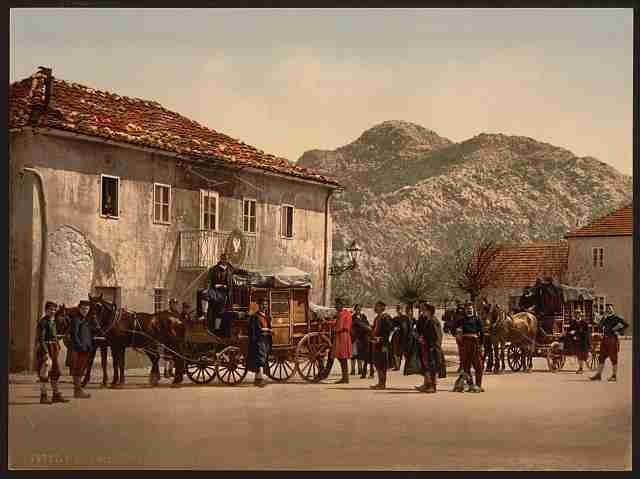 Vintage Arrival of the post Cetinje A4 Photo Print